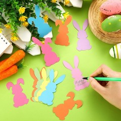 108 Pcs Small Easter Bunny Paper Cutouts Rabbit Die Cut Classroom Wall Decor