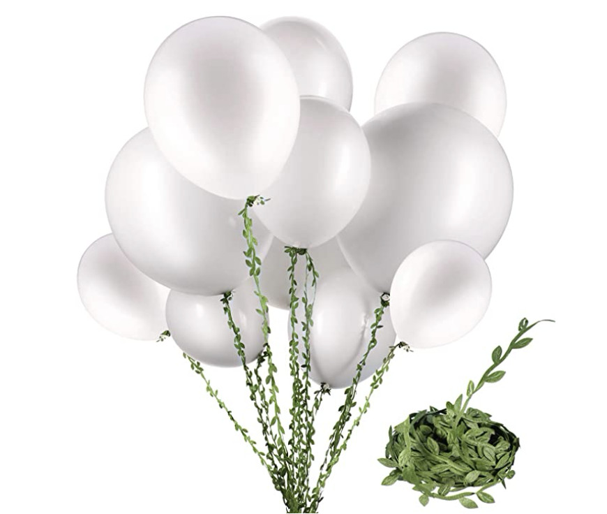 58 Pieces White Balloons 12 inch 18 inch 36 inch White Latex Round Balloons