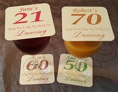 100 Beer Mats, don’t take my drink, I’m Dancing, any colour wording, 1 mm thick