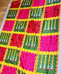 India marigold Curtain Backdrop photo prop Decoration Cloth 8X5 ft muggu kolam