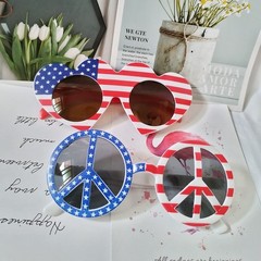 American Flag Glasses 8pcs, Fourth 4th of July Party Accessories, USA Veteran…