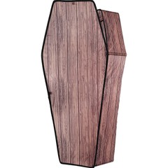 Coffin With Lid Wooden Brown – Morris Costumes