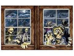Zombie Halloween Decorations Set Mural Hands Wall Decor Tombstone Cutouts Party