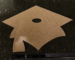 Graduation Red Gold Glitter Assorted Cutouts Random Qty -Paper Grad Decoration
