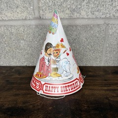 Farrells Ice Cream Parlor Kids Birthday Party Hat Vintage Zoo Party Hat 1970s
