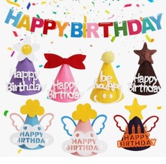 Birthday Decoration Set Multi DIY Hat And Banner Girls And Boys Men Women