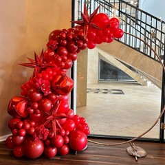 Awenztech 120pcs 5 inch Red Balloons, small Red Latex Balloons for Baby Shower