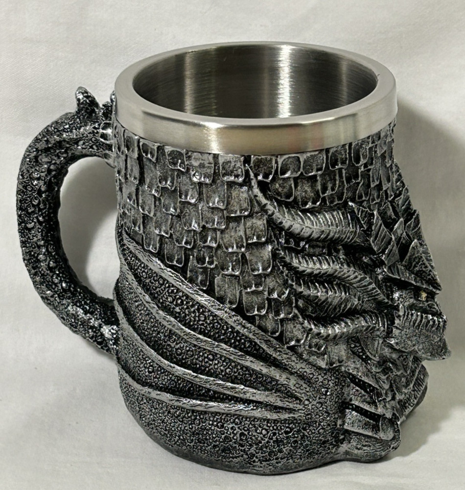 Medieval Dragon Resin Stainless Steel Beer Cup Unique Coffee Tea Mug