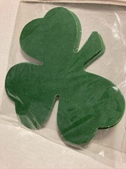 St Patrick’s Shamrock Cutouts 5” by Beistle Creation Printed 2 Sides 2001 New-2