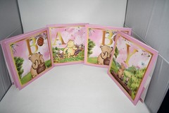 Classic Winnie Baby Shower Boxes, BABY Balloon Display Blocks, Pink, NWT