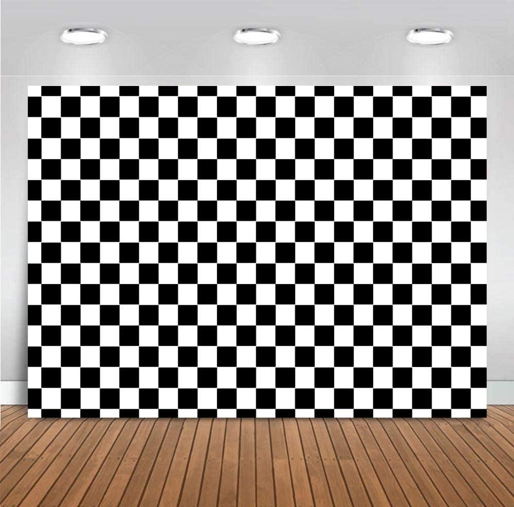 Cosplay Party Banner Checkered Flag Photography Backdrop Vinyl 7x5ft Photo Backg