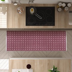 Cotton Diamond Woven Runner Rug 2×6 Feet – 2′ x 6′ (Rectangular), Burgundy