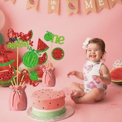 One In A Melon 1st Birthday Centerpiece Sticks Watermelon Party Decorations