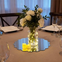 6 Pack 10 Inch Round Mirror Centerpieces for Tables Shatterproof Acrylic Scal…