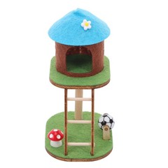 Miniature Wooden Cat Climbing Frame Durable Dollhouse Furniture Decoration Model