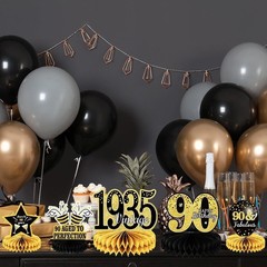 9 Pcs 90th Birthday Decoration for Men Women 90th Birthday Centerpieces for T…