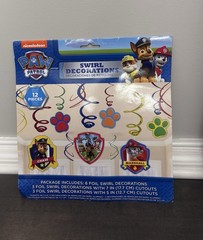 Paw Patrol Swirl Decorations Decorating Kit Birthday Party New In Package Props