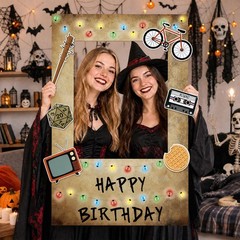Spooky Rustic Alphabet Photo Booth Prop Weird Things Theme Party Decoration L…