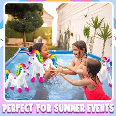Inflatable Unicorn Party Decorations – (pack of 4) 24 Inch – Large Blow Up Ra…
