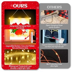 Merry Christmas Decorations Banners Outdoor Red Hanging Cookie Pattern Banne…