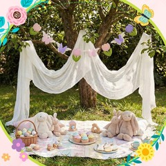 Spring Felt Garland Easter Decorations for Home 4.9 ft Felt Tulip Flower Butt…