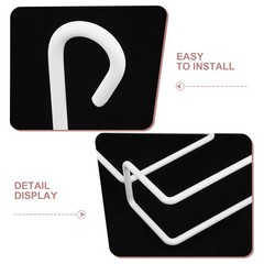 4Pcs Heavy Duty White Iron Plant Hangers for Porch Balcony Garden Use