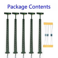 5 X Model Railway Train Lamp Post Street Lights 1:160 Scale for 3v LED Layout