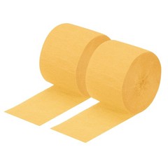 Crepe Paper Streamer Decoration 82ft Long 1.8 Inch Wide Light Orange 2 Pcs