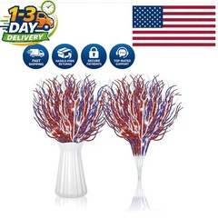 Versatile 16-Pack Red, White & Blue Glitter Sticks for 4th of July Celebrations