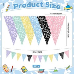 Colorful Composition Notebook Banner for Classroom Decor & Back to School