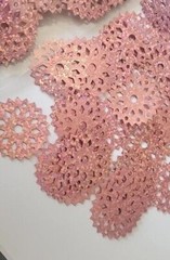 CraftbudyUS 100pcs x29mm PINK Circle Design for Table Confetti/Craft