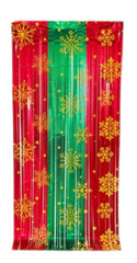 2pcs Christmas Backdrop Curtain Foil Fringe Curtain Santa Snowman Gift 3 x 6 ft