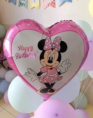 2nd Birthday Balloons Minnie Mouse theme Pink Party Decoration (6 Pcs)