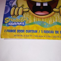 Spongebob Nickelodeon Fringe Door Curtain Party Decorations 25.74in x 5.6ft New
