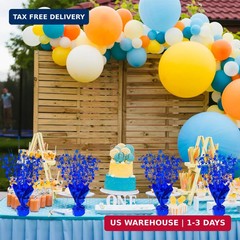6 Pcs Metallic Foil Star Burst Table Centerpieces Patriotic Decoration for Weddi