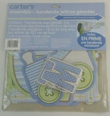 Carters NEW Jumbo Letter Banner Kit With Mini Banner Baby Shower Birthday