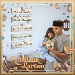 Patelai 5 Pcs Eid Ramadan Mubarak Kareem Decoration for Home Islamic Door Han…