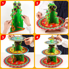 Fiesta Party Decorations – 3 Tier Mexican Birthday Party Cupcake Stand & Topper
