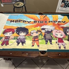 Naruto Theme Birthday Party Decorate, 5×3.5ft Happy Birthday Backdrop