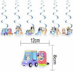 Blue Sheepdog Theme Birthday Party Supplies Set,Banner Balloons Cake Toppers