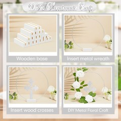 Wesiti 48 Pcs Baptism Centerpiece First Communion Table Decoration 12 Wood