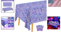 Vibrant Purple Demon Energy Tablecloths – 3PC Set for Birthdays & Graduations