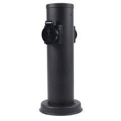 2 Way Stainless Steel Garden Socket Column For Outdoor Use Anthracite Round