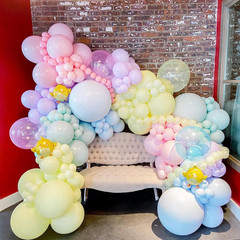 Pastel Balloons,12 Inch Rainbow Macaron Pink Blue Purple Green Yellow Colorful C