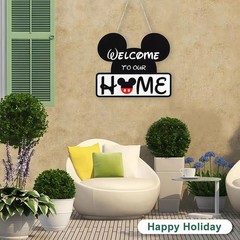 Welcome Door Sign Mickey Mouse Party Decoration Disney Party Supplies Outdoor