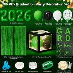 2026 Graduation Decorations – 86 PCS Graduation Party Decor Supplies Set Include