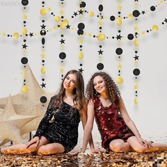 Pack Of 3. Party Decorations Glitter Stars And Moon Garland, 42 Feet