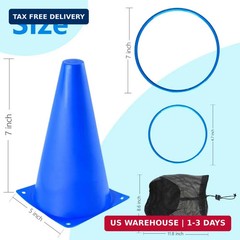 OBTANIM 26 Pcs Plastic Colorful Cones Ring Toss Combo Set Outdoor Carnival Games