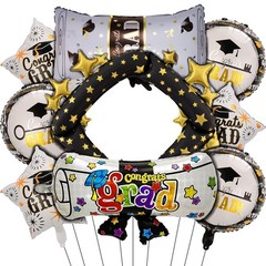 Congrats Grad Decorations, 9 PCS Graduation Balloons Picture Frame Certificat…
