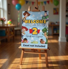 Personalised Printed Toy Story Birthday Foam Board Event Welcome Sign A3